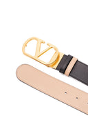 Valentino Garavani V Logo Signature Leather Reversible Belt