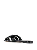 Saint Laurent Tribute Leather Flat Sandals