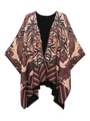 Pierre Louis Mascia Wool Printed Poncho