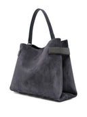Brunello Cucinelli 스웨이드 가죽 핸드백