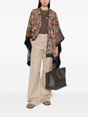 Pierre Louis mascia laine imprimée poncho