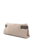 Brunello Cucinelli Suede Leather Clutch Bag