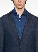 Brunello Cucinelli denim met één borsten