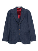 Brunello Cucinelli denim met één borsten