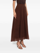 Brunello Cucinelli Silk Long Skirt
