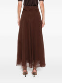 Brunello Cucinelli Silk Long Skirt