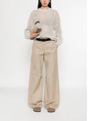 Brunello Cucinelli Wool Open Knit Knit Sweter