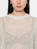 Brunello Cucinelli Wool Open Knit Knit Sweter