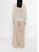 Brunello Cucinelli Wool Open Knit Knit Sweter