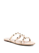Valentino Garavani rockstud lederen platte sandalen