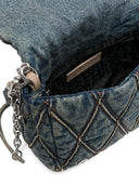 Diesel Charm Small Denim Shoulder Bag
