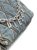 Diesel Charm Small Denim Shoulder Bag