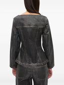 Ganni Denim Cotton Blazer Jacket