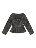 Ganni Denim Cotton Blazer Jacket