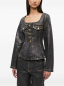 Ganni Denim Cotton Blazer Jacket