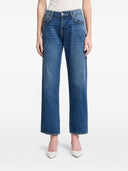 Siete jeans rectos de mezclilla calie