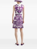 Dolce & Gabbana Maiolica Print Cotton Blend Dress