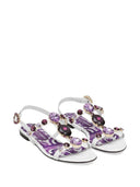 Dolce & Gabbana Maiolica Leather Sandals