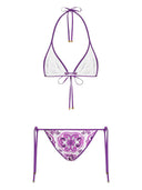 Set di bikini stampata Dolce & Gabbana Maiolica