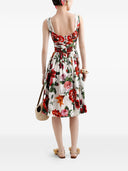 Dolce & Gabbana Anemoni Print Cotton Midi Dress