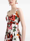 Dolce & Gabbana Anemoni Print Cotton Midi Dress