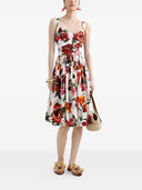 Dolce & Gabbana Anemoni Print Cotton Midi Dress