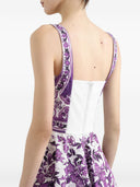 Dolce & Gabbana Maiolica Print Cotton Blend Dress