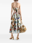 Dolce & Gabbana Flower Print Cotton Midi Rok