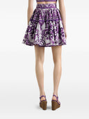 Dolce & Gabbana Maiolica Print Cotton Skirt