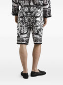 Dolce & Gabbana Maiolica Print Silk Shorts