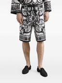 Dolce & Gabbana Maiolica Print Silk Shorts