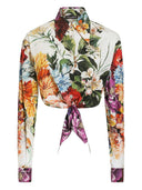 Dolce & Gabbana Flower Print Cotton Shirt
