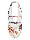 Traje de baño con estampado de flores de Dolce & Gabbana