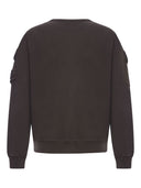 Stone Island Logo Cotton Crewneck Sweatshirt