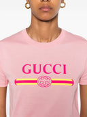Gucci徽标棉T恤