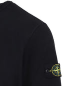 Stone Island Logo Cotton Crewneck Sweatshirt