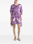 Dolce & Gabbana Maiolica Print Silk Kaftan