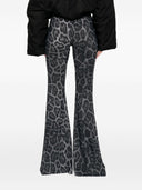 Stella McCartney Leopard Print Flear Dżinsy