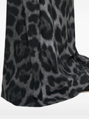 Stella McCartney Leopard Print Flear Dżinsy