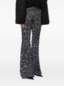 Stella McCartney Leopard Print Flear Dżinsy