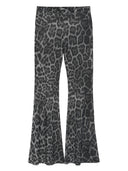 Stella McCartney Leopard Print Flear Dżinsy