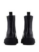 Emporio Armani exclusieve lederen Chelsea -laarzen