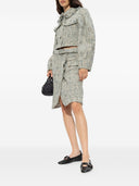 Ganni Tweed Midi Skirt