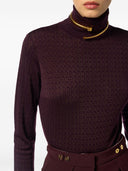 Elisabetta Franchi Wool Blend Turtle Neck Sweater