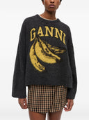 Ganni Banana Wool Crewneck trui