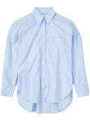 Gesloten oversized katoenen shirt