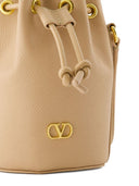 Valentino Garavani V Logo Signature Mini Leather Bucket Bag