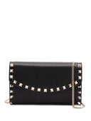 Valentino Garavani Rockstud Leather Wallet On Chain