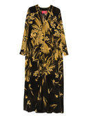 F.R.S . Vestido maxi impreso de mezcla de seda