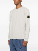 Stone Island Logo Cotton Crewneck Sweatshirt